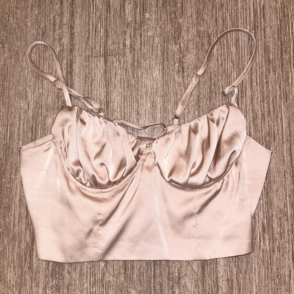 Satin corset top